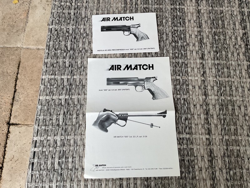 Vintage AIR MATCH air pistol manual