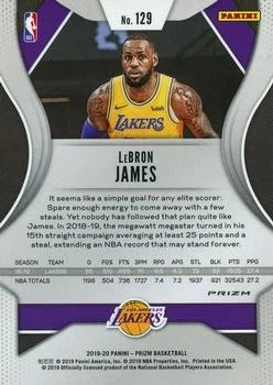 Panini Prizm #129 2019-20 LeBron James Prizms Ruby Wave PSA 10 Foto 2 de 2