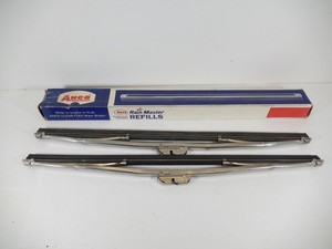 VINTAGE 11" ANCO 525 CLEAR FLEX POLISHED WIPER BLADE SET PAIR