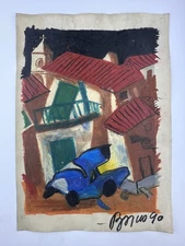 Fernando Botero COA Art Painting Original Drawing Vintage Paper Signed