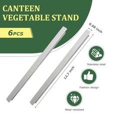 Steam Table Adapter Bar 6 PCS 12 Inch Stainless Steel Metal Divider Hotel