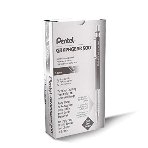 Pentel GraphGear 500 Automatic Drafting Pencil Gray (PG529N)