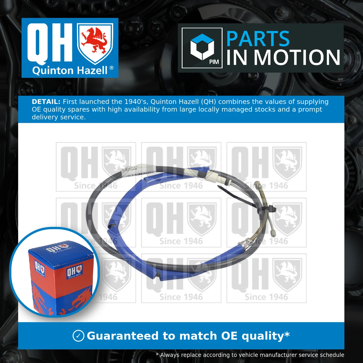 Quinton Hazell BC4090 Cavo Freno A Mano Per Mini Cooper R56, One, Cooper S, John Cooper Works, Lunghezza 1402 Mm