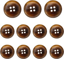 11 Pieces Real Horn Buttons Set for Blazer and Suit, 20mm 15mm Genuine Natural