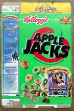 Caja de cereales aplanados Kellogs Apple Jacks vintage 2001 Goofy