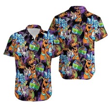 Scooby Doo Hawaiian Shirt Button Down Unisex Adults S-5XL