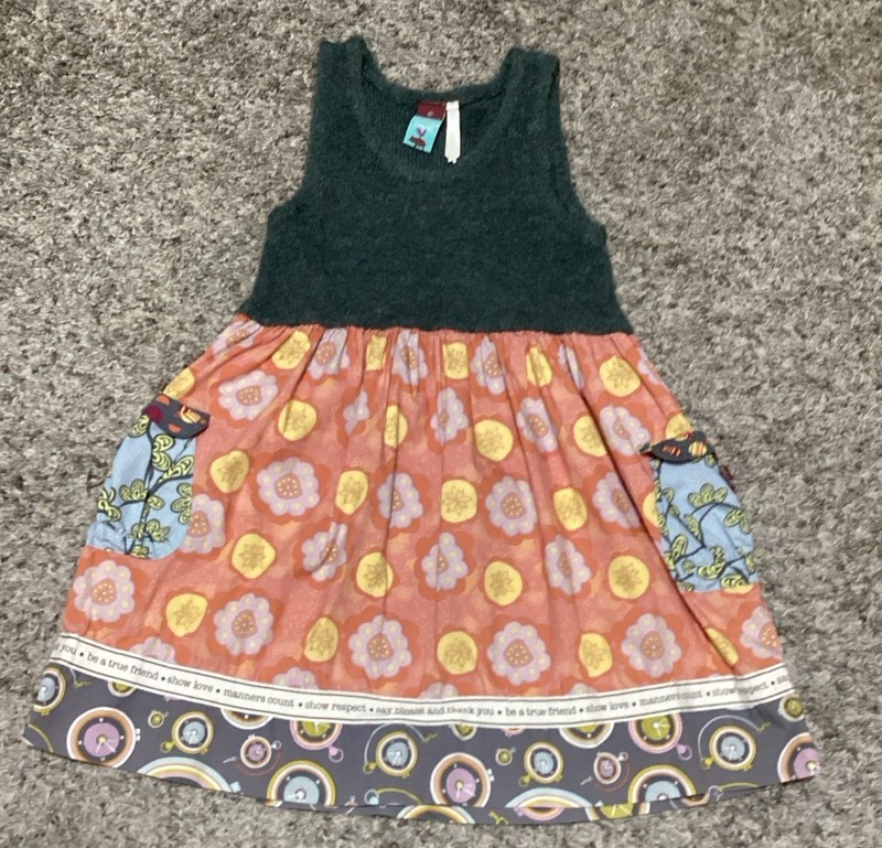 Matilda Jane Character Counts Cute Sleeveless Dress With Pockets Girls Size 6