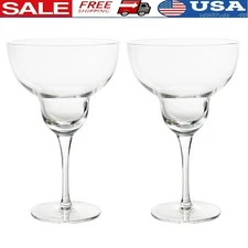 Margarita Glass Set 2Pack Clear Durable Dishwasher Safe Home Bar Cocktail New