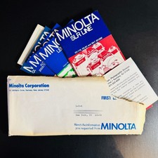 1980 MINOLTA PRODUCT CATALOGS  PRICE LISTS - SLR, Lenses, Flashes, Ref Guide NM