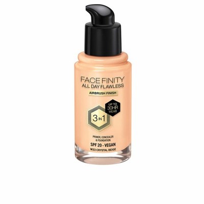 Max Factor Facefinity All Day Flawless 3 In 1 Foundation W33-Crystal Beige 30ml