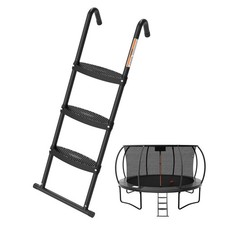 Trampoline Ladder, 3-Steps with Horizontal Wide Steps,Universal Hook,Trampoli...