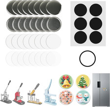 Button Maker Supplies 58mm 2.25 Inch Fridge Magnet Kit Includes Metal Cover Back