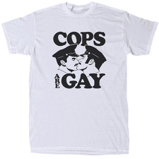Cops Are Gay Mens Funny Offensive T-Shirt - Cotton - Gift