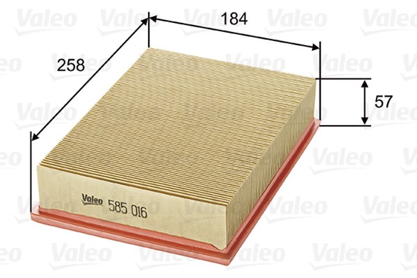 Valeo Luftfilter 585016 Filtereinsatz FüR Ford Aal Anl Escort Orion Abl Gal Afl-image