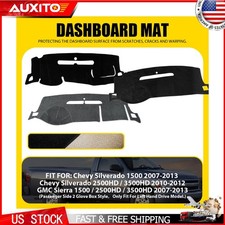 Fit Chevy Silverado 1500 2007-2013 2500hd 3500hd 2010-2012 Black Gray Dash Mat Fit Chevy Silverado 1500 2007-2013 2500hd 3500hd 2010-2012 Black Gray Dash Mat