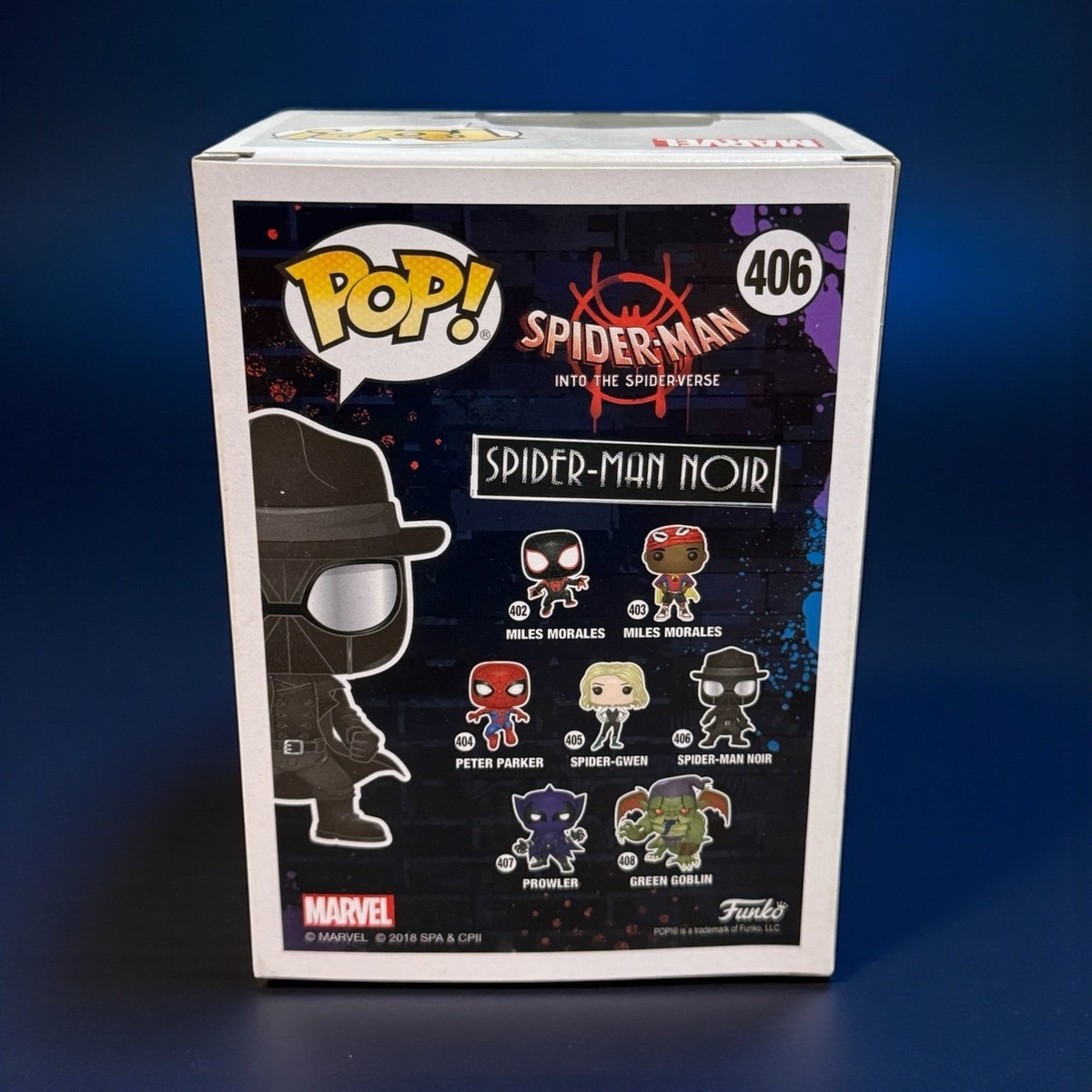 Spider-Man Noir Funko Pop #406 Marvel Into the Spider-Verse Vinyl