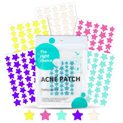 200 Stück Sternförmiges Pimple Patch, Hydrokolloid Pickel-Patch Unsichtbare, Tag