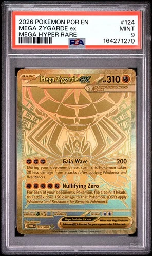 2026 POKEMON POR EN-PERFECT ORDER MEGA HYPER RARE #124 MEGA ZYGARDE EX PSA 9