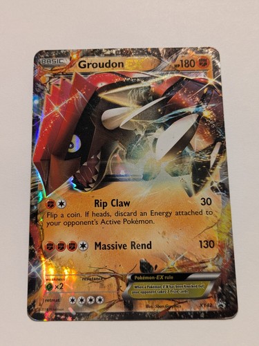 2018 Black Star Promo Holo Groudon Ex #XY42