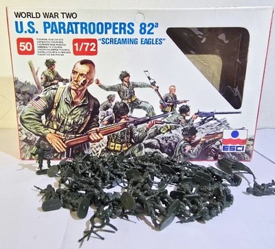 ESCI 209 US Paratroopers 82a WWII COMPLETE Set 48 Figures/14 Poses 1/72 Scale