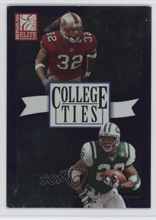 2002 Donruss Elite College Ties /1600 Kevan Barlow Curtis Martin #CT-19 HOF 05k6