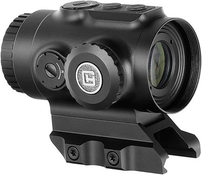 ohhunt Prism Scope 3X Red Illuminated Sight with Absolute Black 