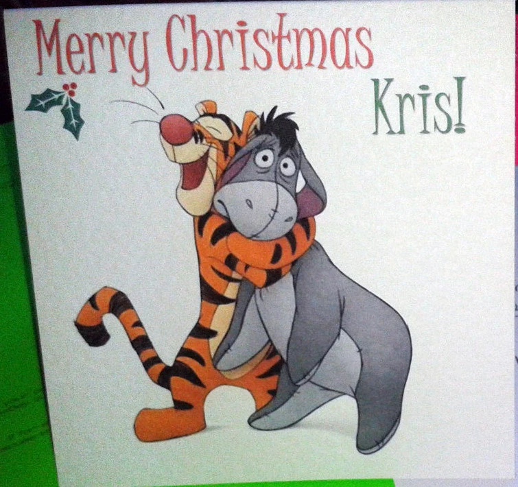Tigger and Eeyore Christmas Card (Winnie the Pooh) NON-pers vers SENT TRACKED - Image 4 of 4