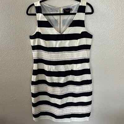 white christmas dresses Black And White Zig Zag Sleeveless Crochet Midi Dress – AX Paris main image 1