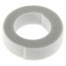 Hook and Loop Strip Cable Tie, 6.0-Inch Length, Gray (10-Pack)