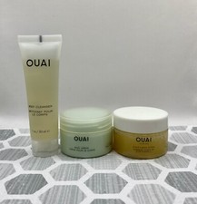 OUAI Lote Limpiador Corporal Cuero Cabelludo y Exfoliante Corporal Crema Corporal Tamaño de Viaje