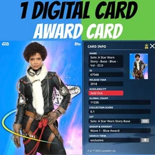 AWARD CARD VAL A SOLO STORY BLUE BASE WAVE 1 2018 Topps STAR WARS DIGITAL TRADER