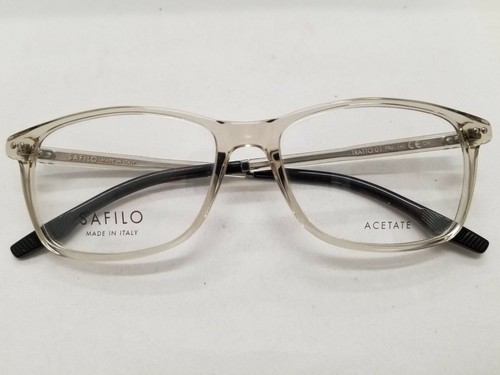 SAFILO TRATTO 01 79U ACETATE CLEAR WITH TINT EYEGLASSES FRAME 55-17-145 ITALY - Picture 2 of 5