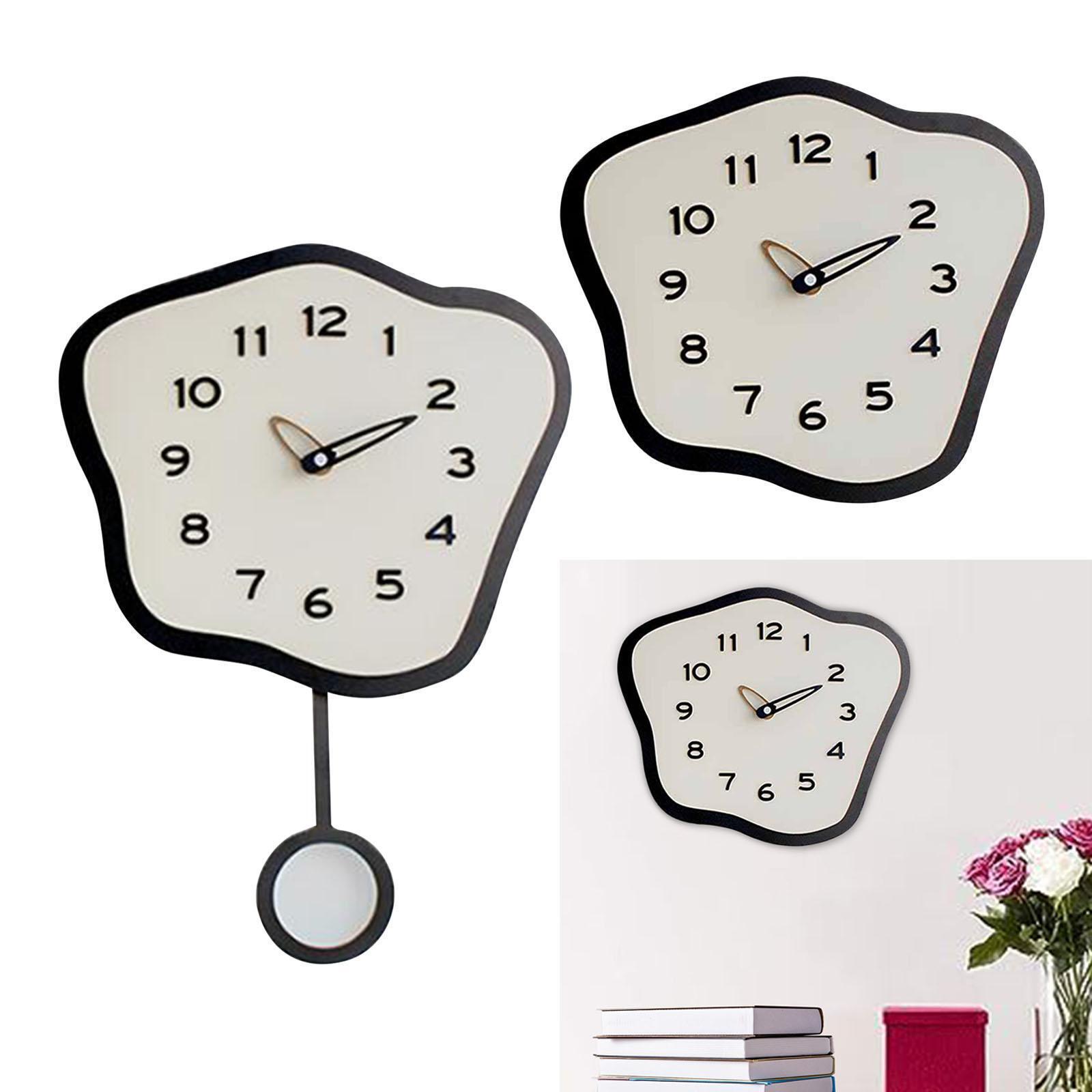 Wall Clock Decorative Silent Wooden Ornament for Classroom School Kitchen-image