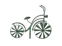 Sesua Metall Gartenstab Fahrrad GrüN Shabby 160Cm Gartenstecker Vintage Windrad