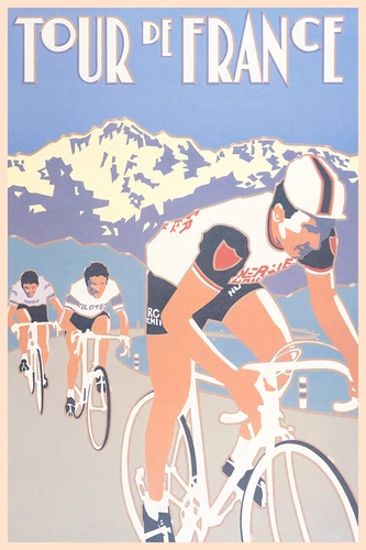 Tour De France Vintage Bicycle Racing Sports Poster