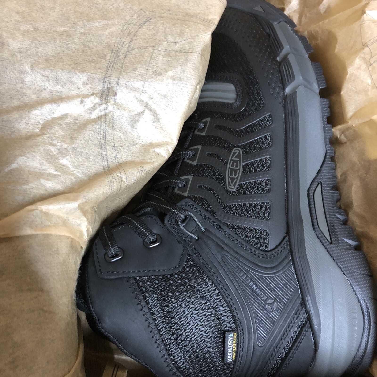 Stivali impermeabili Keen Utility Kansas City Mid KBF da uomo taglia 10 5 D nuovi