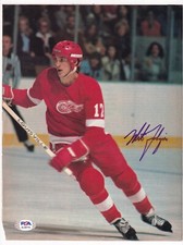 Mike Foligno Autographed 8x11 Magazine Photo Detroit Red Wings PSA/DNA