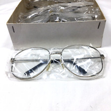 Box of 12 Vintage NOS Silver Wire Rim Aviator Style Eye Glasses