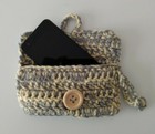 Wristlet Purse Cell Phone Holder Clutch Pouch Case Crochet Wallet - One Size