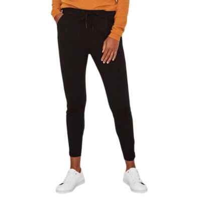 NEW Vero Moda Loose Curve Track Pants Black Women's Size Large