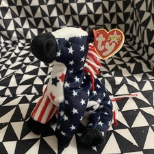 Ty Beanie Babies LEFTY 2000 The Donkey w/Tags July 4, 2000 7 inch NWT