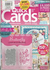 QUICK CARDS MADE EASY, ISSUE 150 MARCH 2016 W/ FREE DIE-CUTTING STENCIL