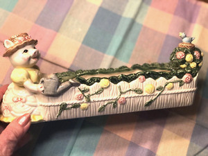 VINTAGE O C I EARLY FITZ & FLOYD CRACKER DISH 12"