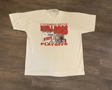 VTG Columbus Grove Bulldogs Men's T-Shirt Size XL Single Stitch Made In USA