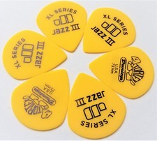 Dunlop Jazz III XL guitar picks  6 Picks .73mm Yellow