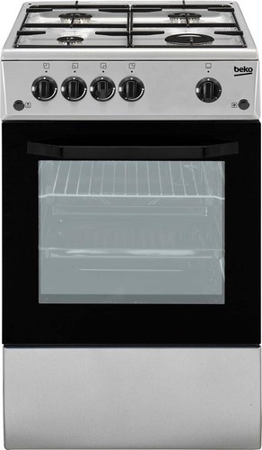 Cucina a Gas 4 Fuochi Beko con Forno Elettrico 50x50 cm Coperchio  CSS42014FS | eBay