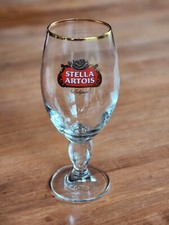 Stella Artois Belgium Gold Rim 33CL Beer Pub Glass Holiday Mancave