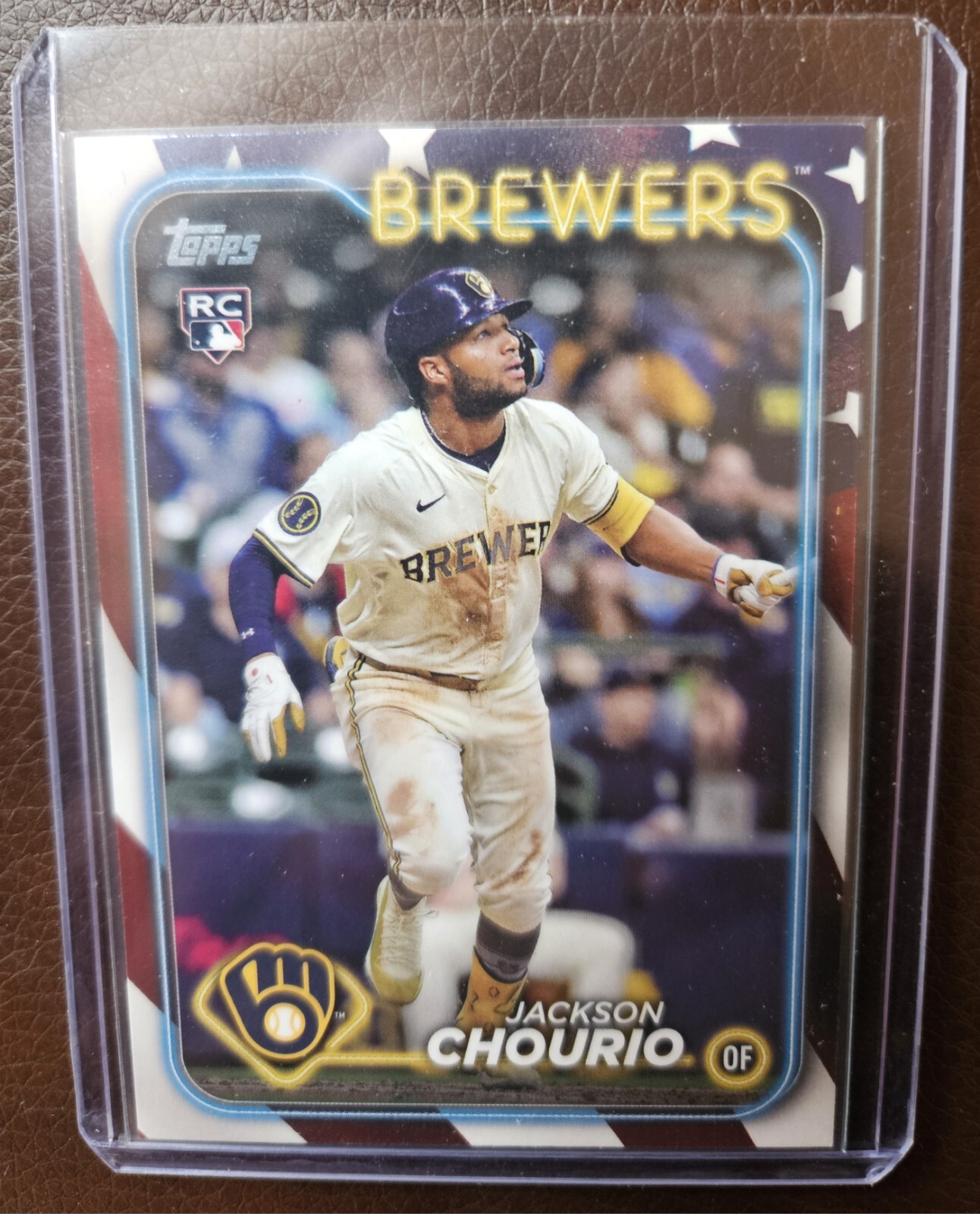 2024 Topps Update Independence Day /76 Jackson Chourio Rookie RC #US240 Brewers