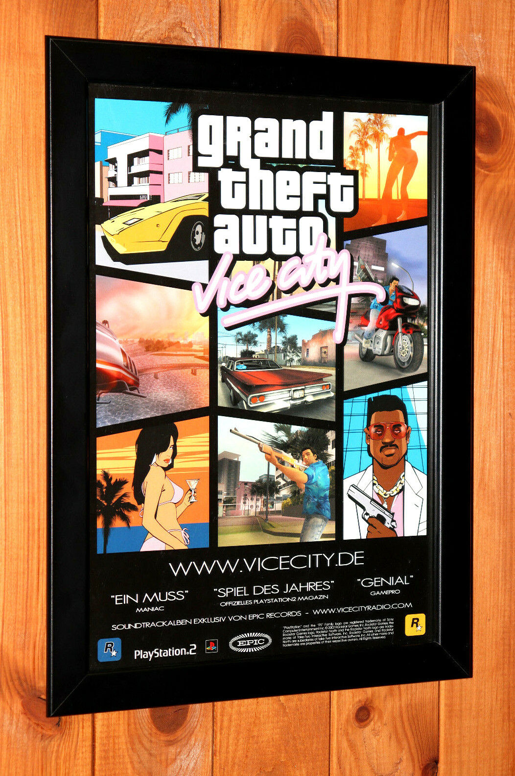 GTA Vice City Mapa/Pôster para PS2 - Escorrega o Preço