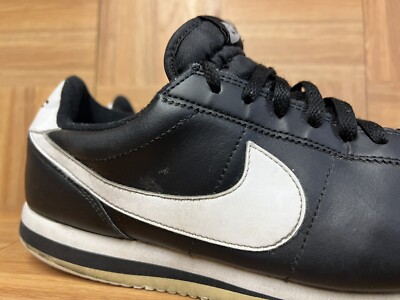 RARE🔥 Nike Cortez Basic Black White Leather Size 11 819719-012 OG